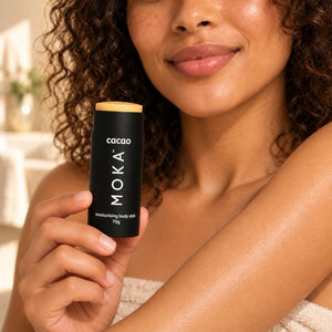 Holding the open MOKA stick, ready to use
